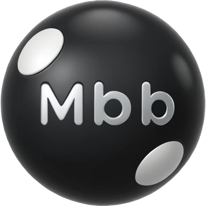 Black pull Ball with MB written on it. Nothing else no holes or anything. emoji