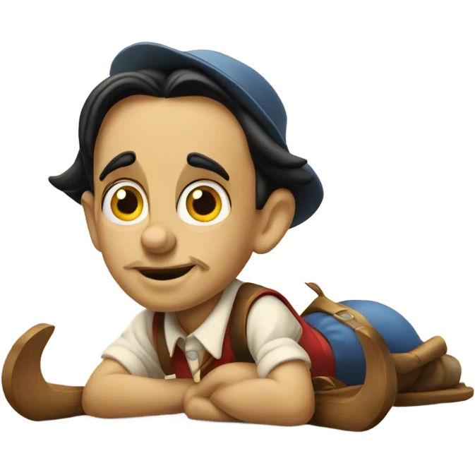 Pinocchio lying emoji