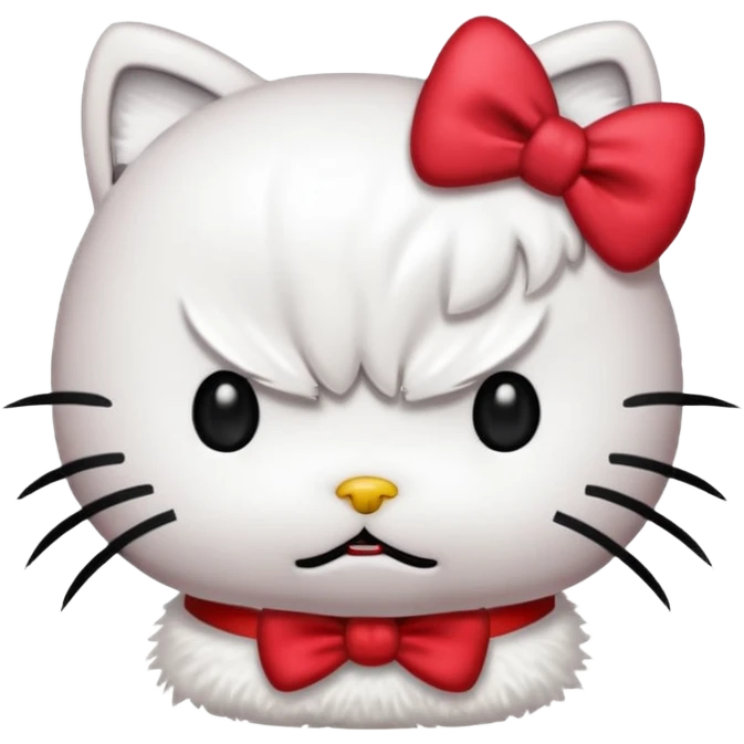 Angry hello kitty emoji