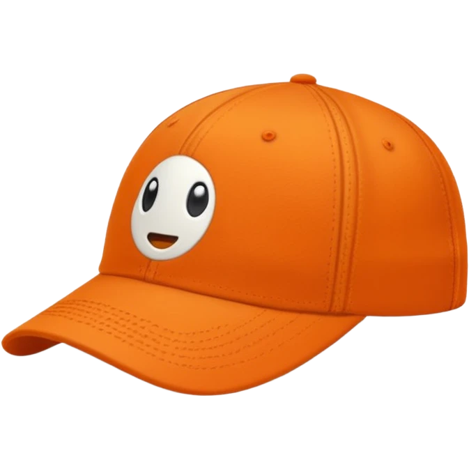 Orange baseball hat emoji