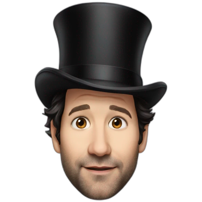 paul rudd in a top hat emoji