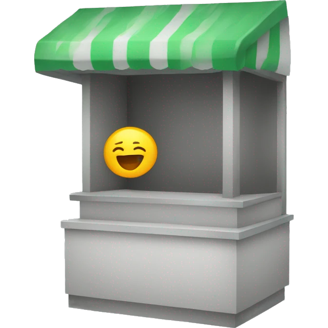 Empty kiosk facing me emoji
