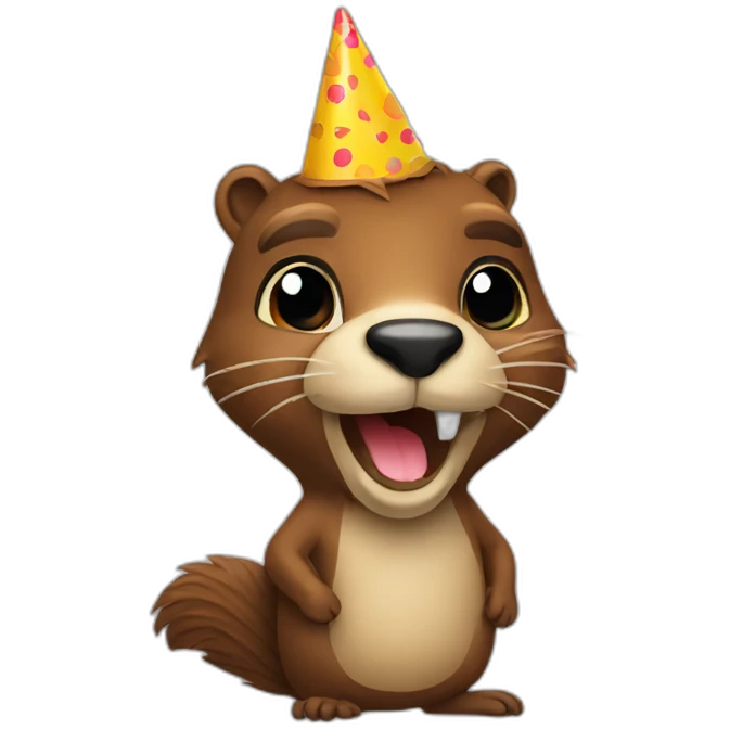 Party-beaver emoji