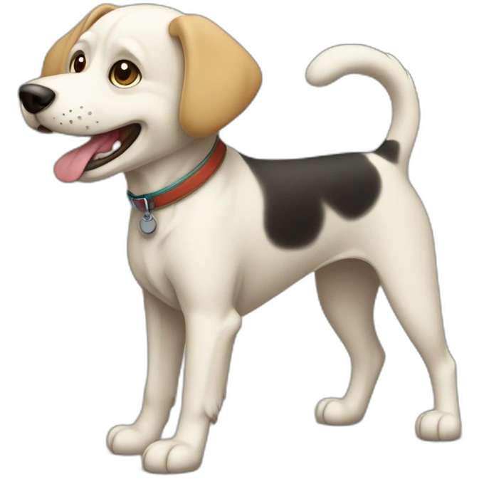 Chien qui joue avec un chat emoji