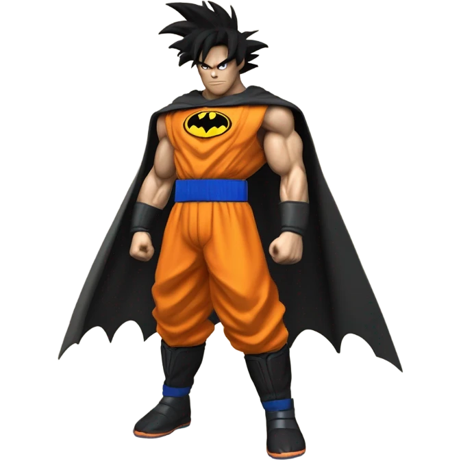 Goku fused with batman emoji