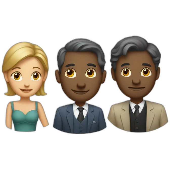 A married couple analyzing their personal finances emoji