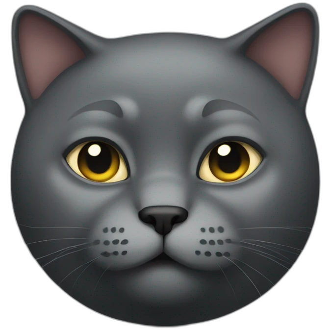 dark grey fat cat emoji