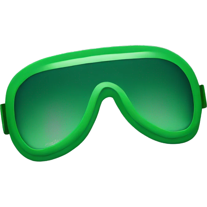 Green goggle emoji