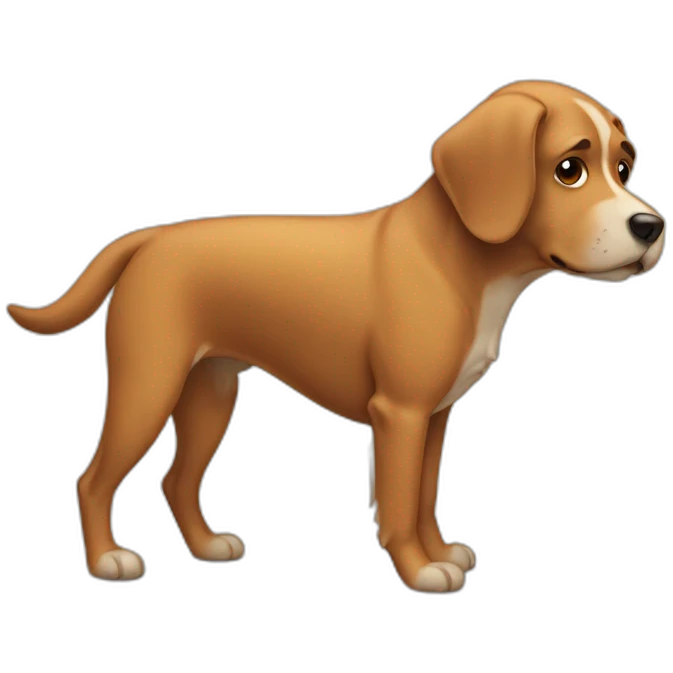 Dog pooping emoji