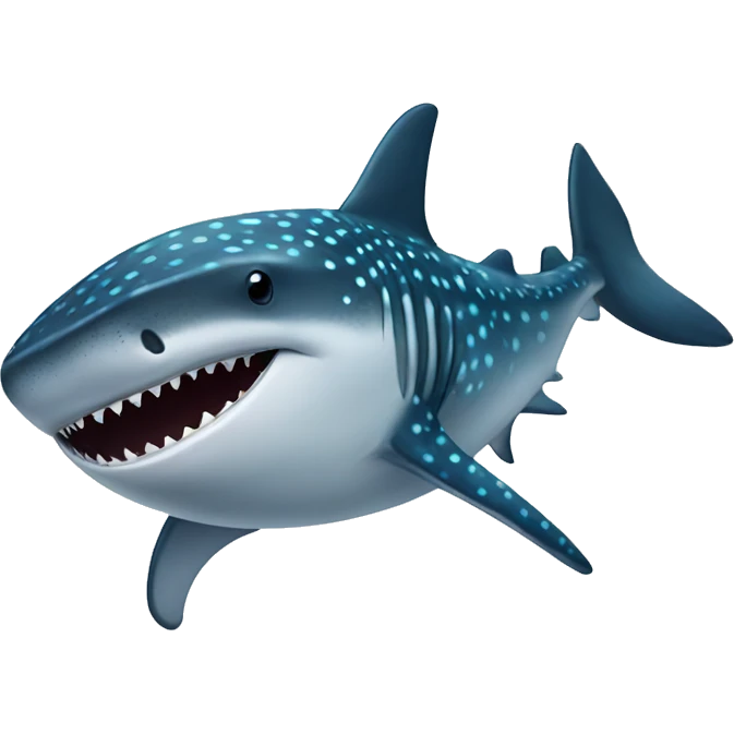 A whaleshark wearing a bow tie  emoji