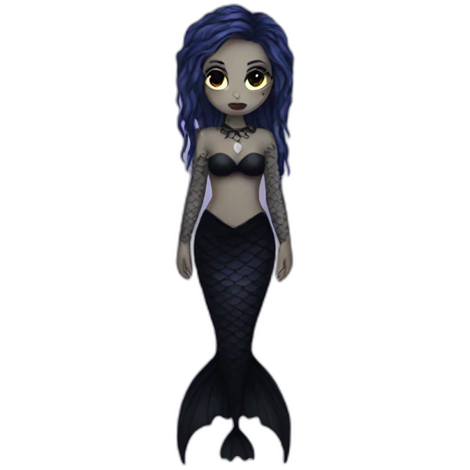 goth mermaid emoji