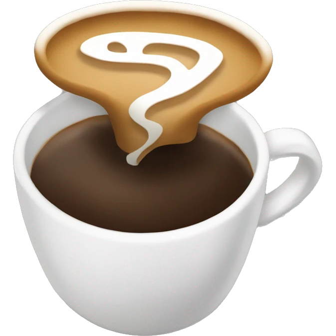 A coffee cup to deliver that says "White" emoji