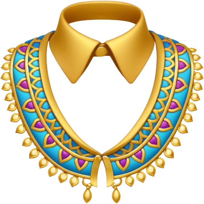 decorative colorful shirt collar emoji