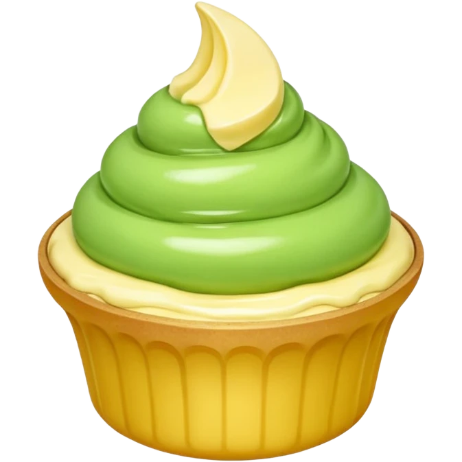 Erstelle eine Birne mit einem Stück geschmolzener Butter  emoji