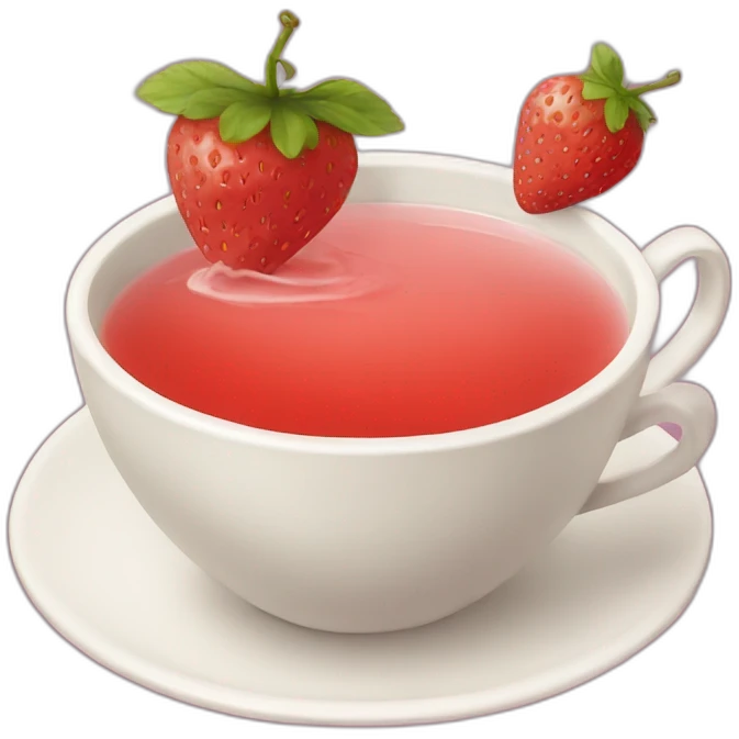 Strawberry tea emoji