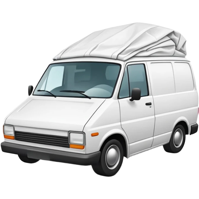 white van crash bonnet  emoji