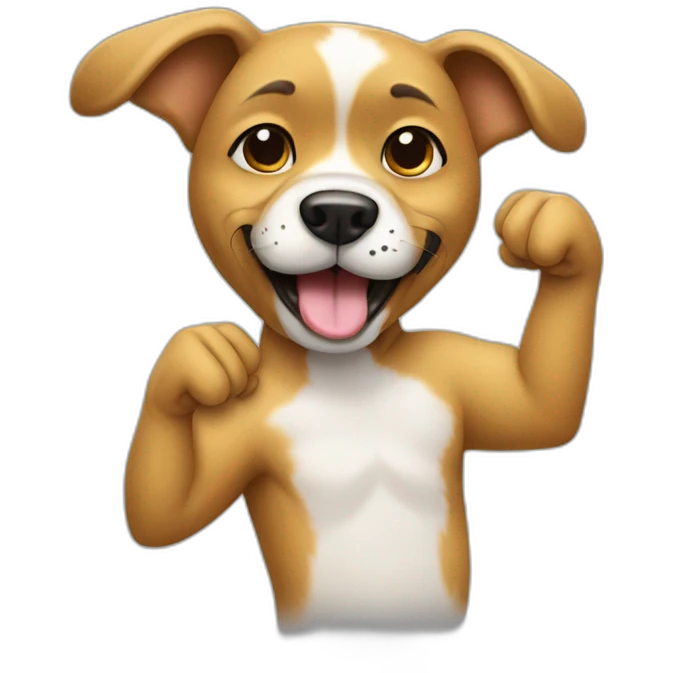 dog do a dab emoji