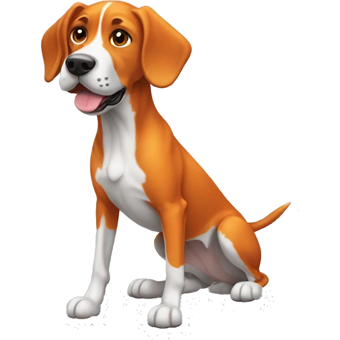 pointer orange dog emoji
