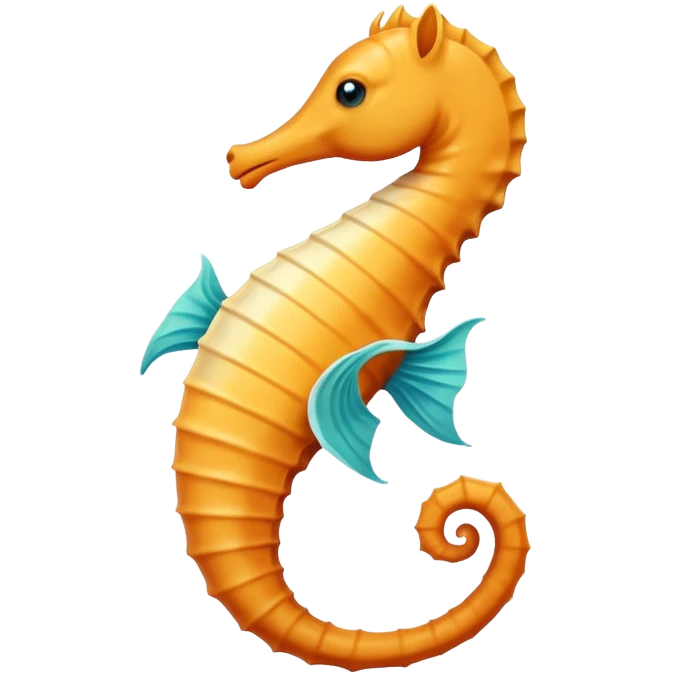 make a minimalist image of a sea horse and make it look like a J make the belly smaller and the tail longer emoji