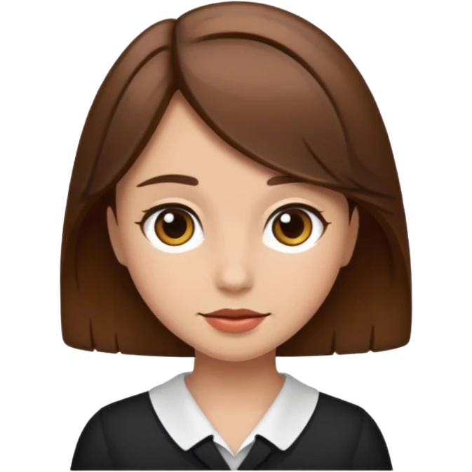 fancy brown haired girl emoji