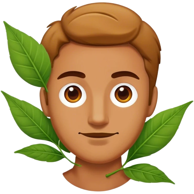 man with leaf emoji