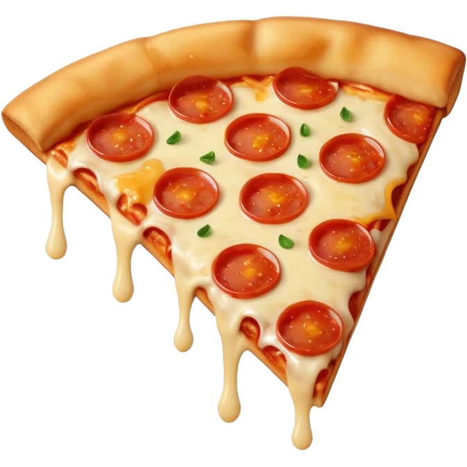 A crying slice of pizza emoji