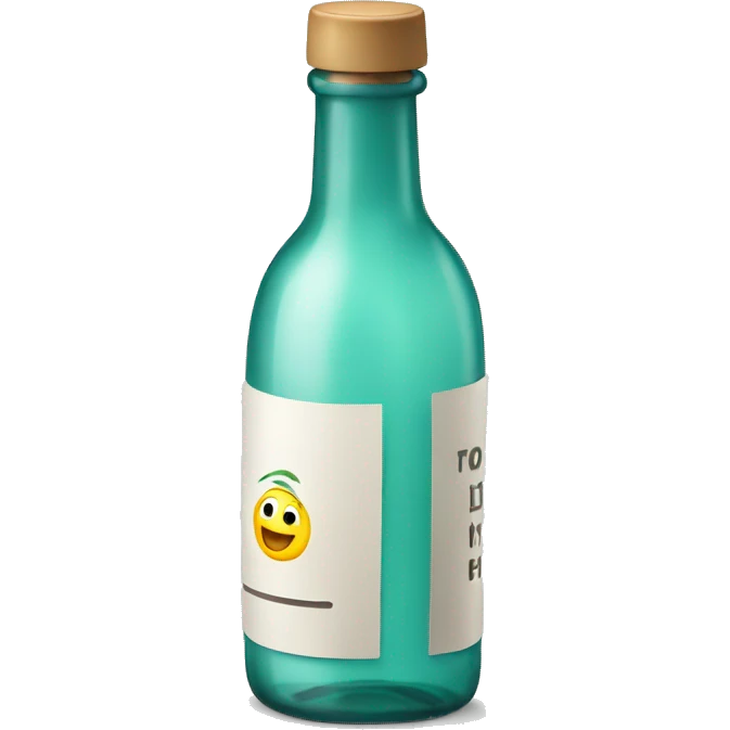 bottle with message emoji