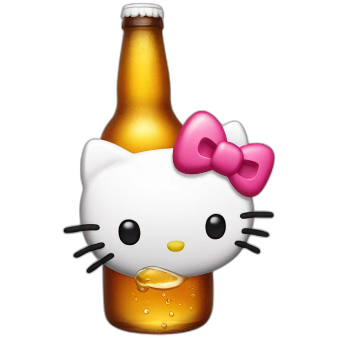 hello-kitty-drink-beer emoji