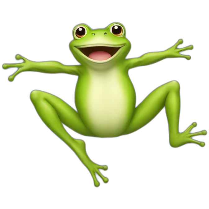 Jumping frog emoji