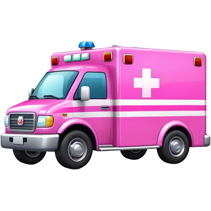 Pink ambulance  emoji