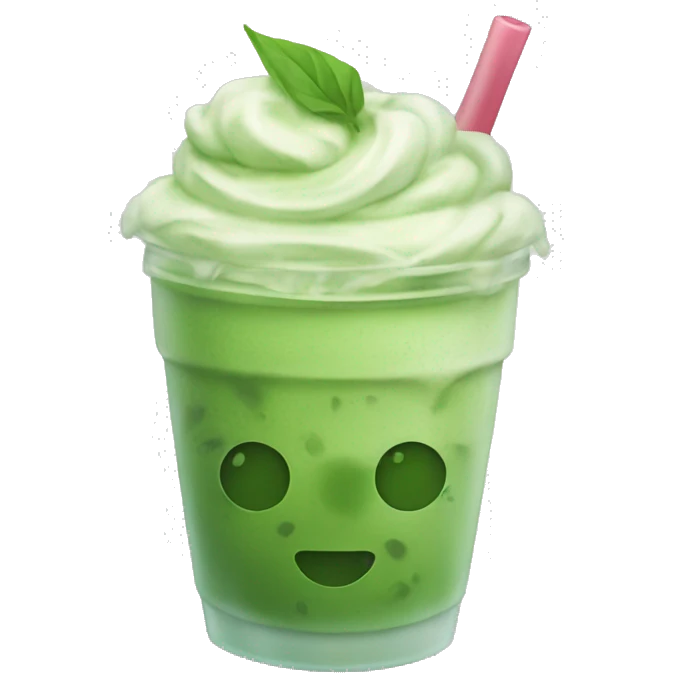 Iced matcha latte emoji
