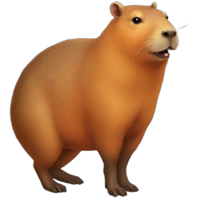 capybara with orange emoji