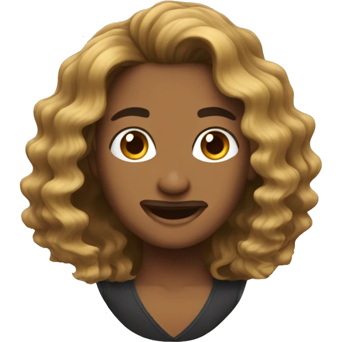 Waves hair emoji