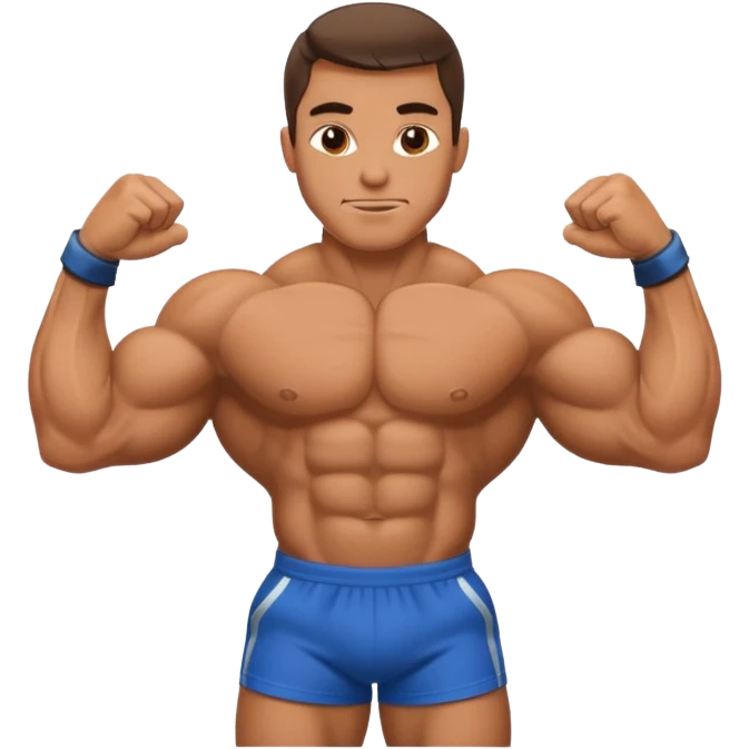 A bodybuilder emoji