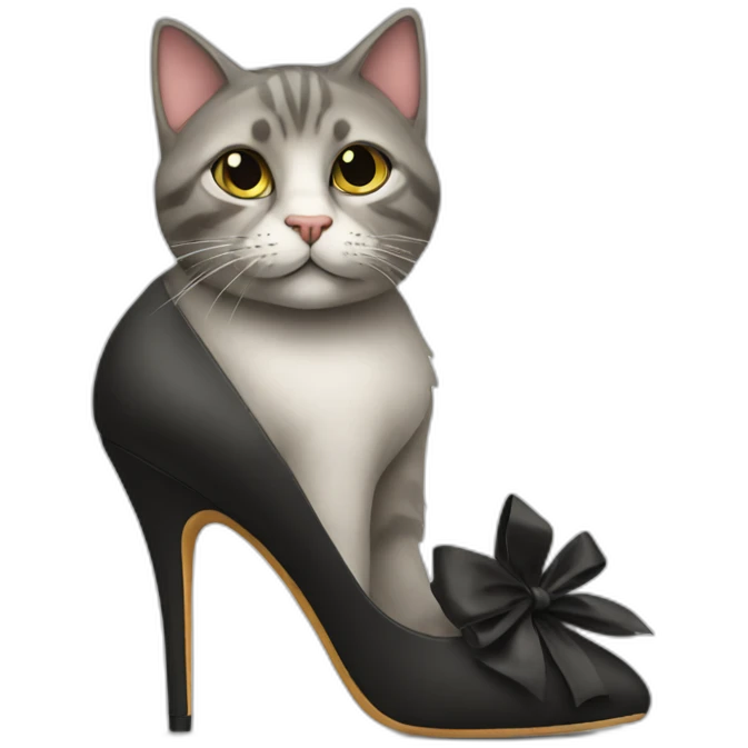 Cat wearing high heels emoji