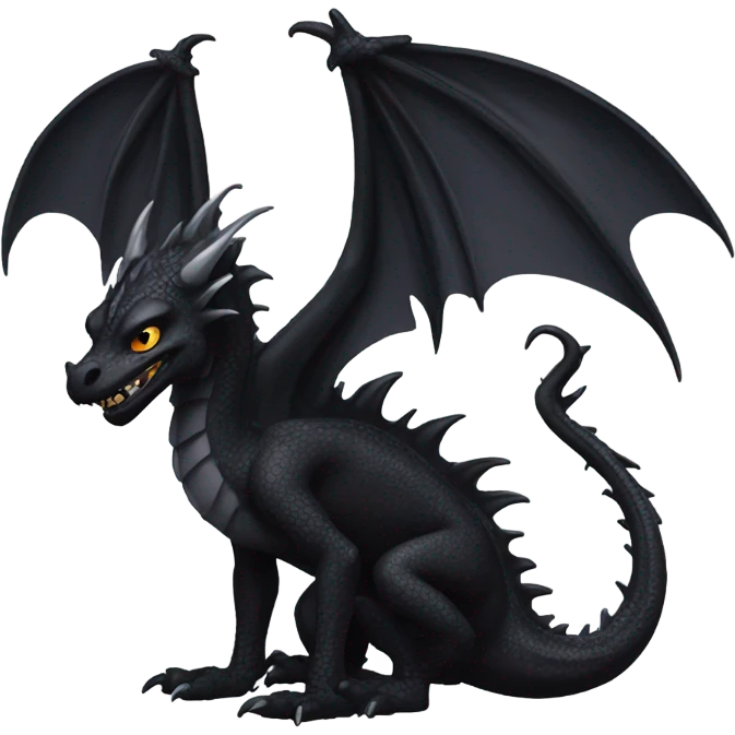 Goth dragon emoji