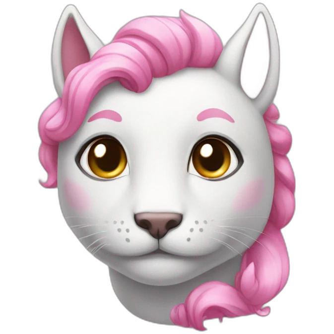 Chat rose licorne  emoji