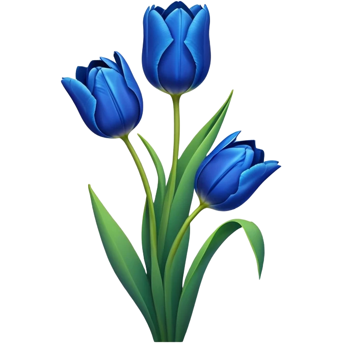 Blue tulips emoji