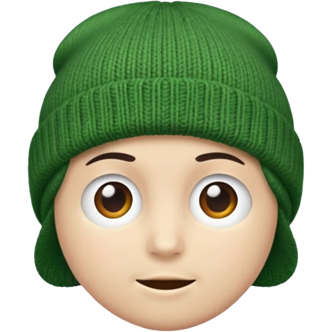 a green beanie by itself  emoji