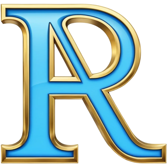 Bold Black-Blue-White-Gold Font Letter “i” emoji