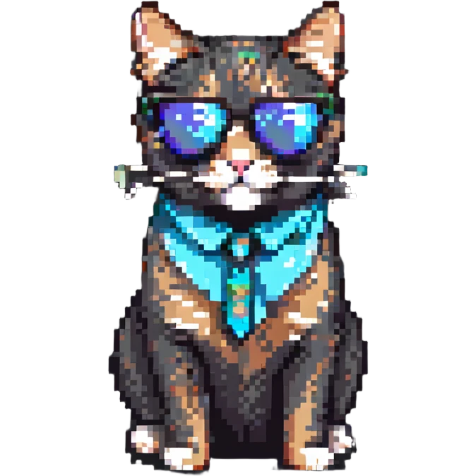 Cat wearing sunglasses emoji