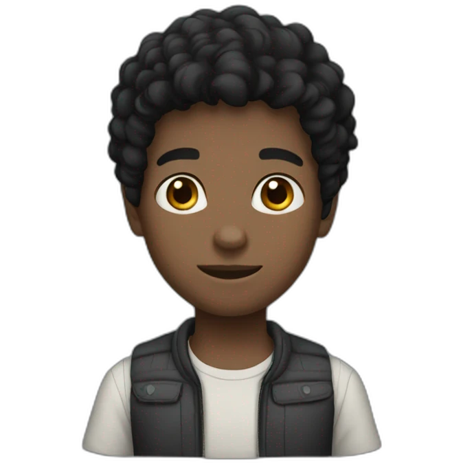 Blackhair boy emoji