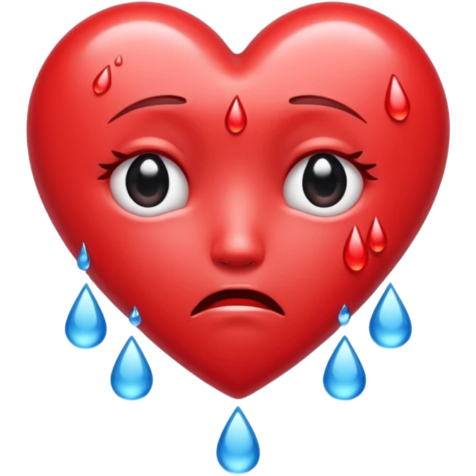 😭+❤ emoji