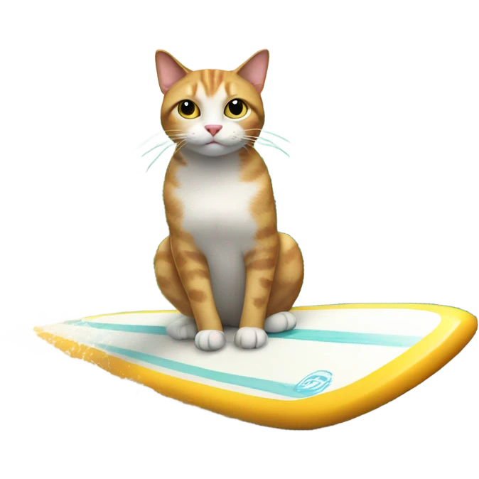 cat on a surf board emoji