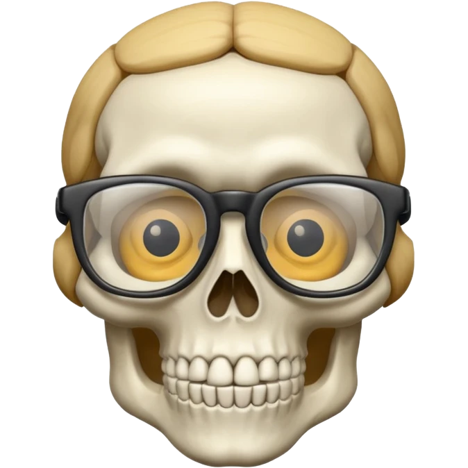 Skeleton with glasses emoji