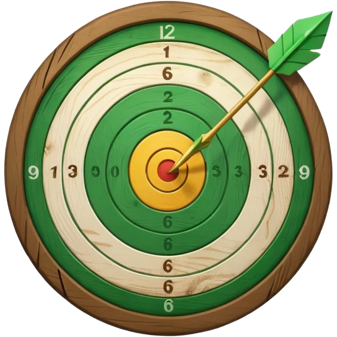 A target with an arrow in the center emoji