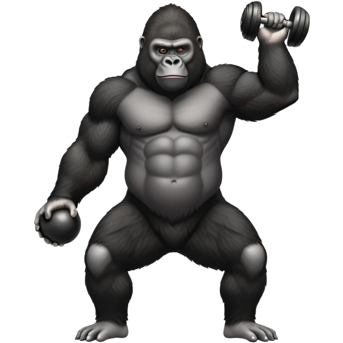 Gorilla kettlebell  emoji