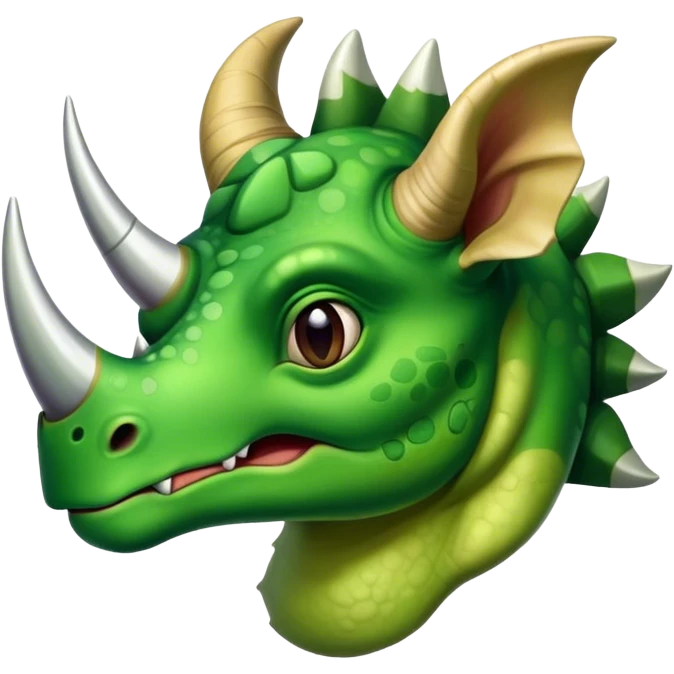 kind face of a triceratops  emoji