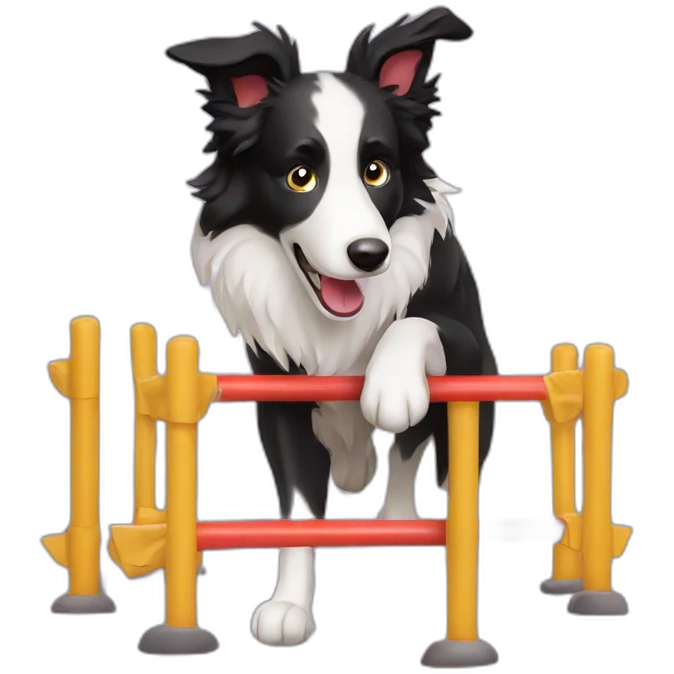 Border Collie agility emoji