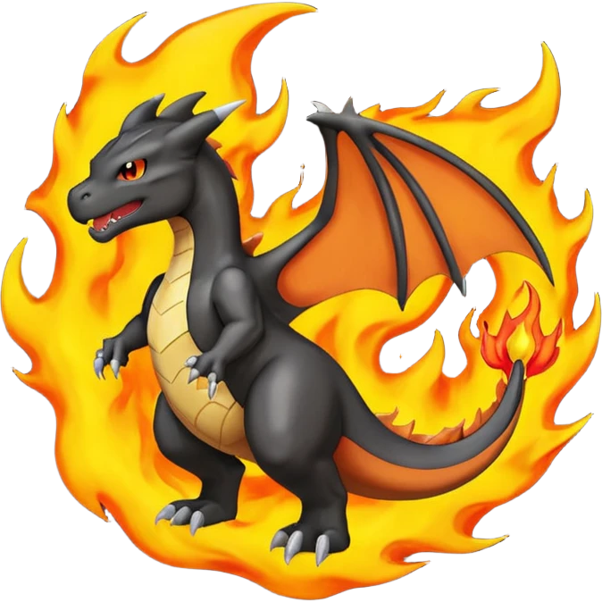  Charizard black emoji